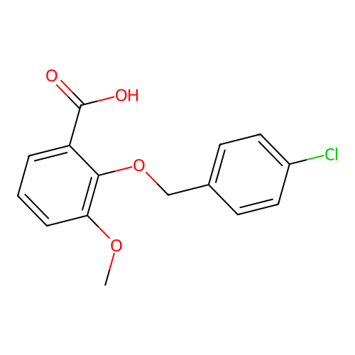 2-[(4-Chlorobenzyl)oxy]-3-methoxybenzoic acid structure