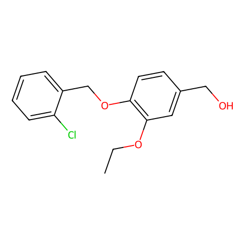 4-[(2-Chlorophenyl)methoxy]-3-ethoxybenzenemethanol structure