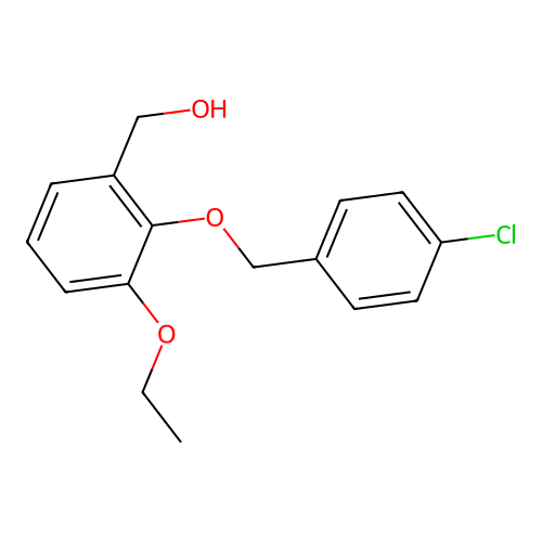 2-[(4-Chlorophenyl)methoxy]-3-ethoxybenzenemethanol structure