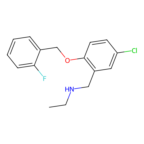 N-{5-chloro-2-[(2-fluorobenzyl)oxy]benzyl}ethanamine structure
