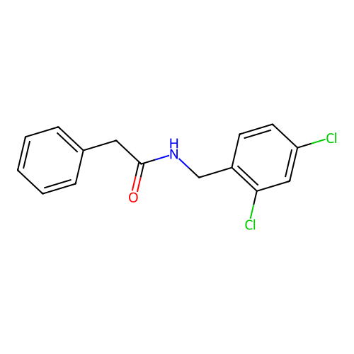N-[(2,4-dichlorophenyl)methyl]-2-phenylacetamide structure