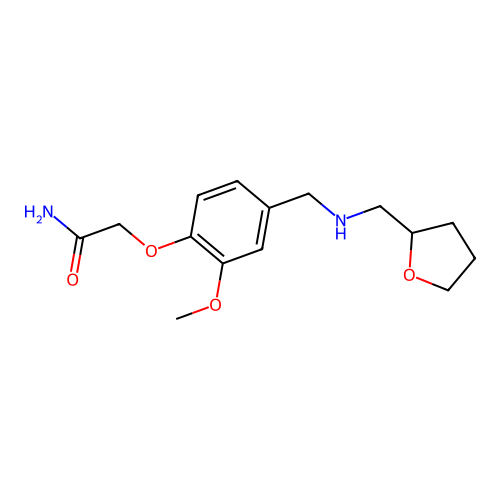 2-[2-Methoxy-4-[(oxolan-2-ylmethylamino)methyl]phenoxy]acetamide structure
