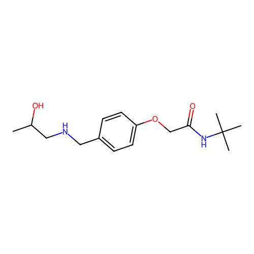 N-tert-butyl-2-[4-[(2-hydroxypropylamino)methyl]phenoxy]acetamide structure