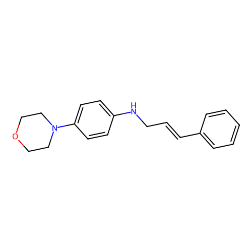 N-cinnamyl-N-[4-(4-morpholinyl)phenyl]amine structure