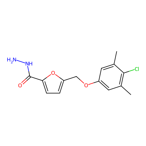 5-[(4-Chloro-3,5-dimethylphenoxy)methyl]-2-furohydrazide structure