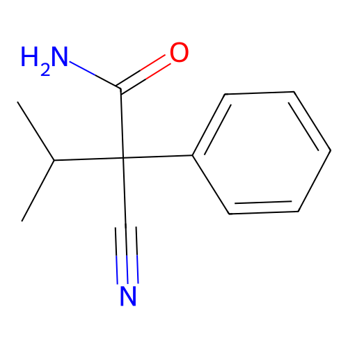 2-氰基-3-甲基-2-苯基丁酰胺 structure