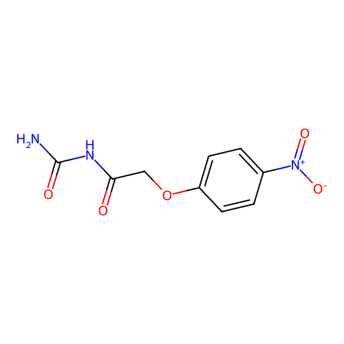 (2-(4-Nitrophenoxy)acetyl)urea structure