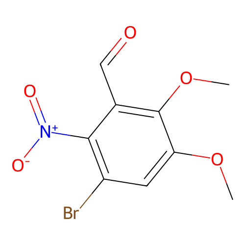 3-溴-5,6-二甲氧基-2-硝基苯甲醛 structure