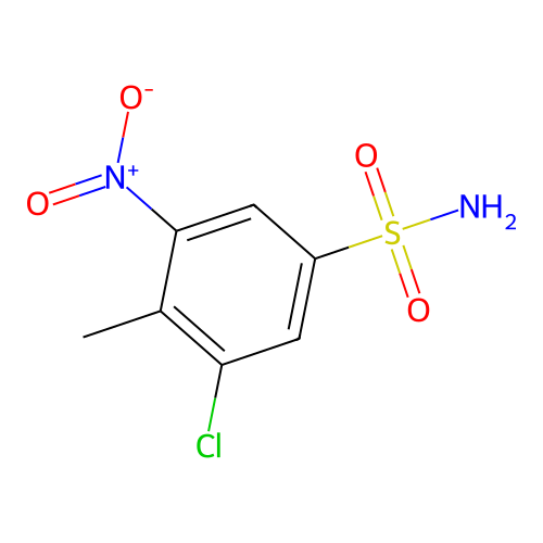 3-Chloro-4-methyl-5-nitrobenzene-1-sulfonamide structure