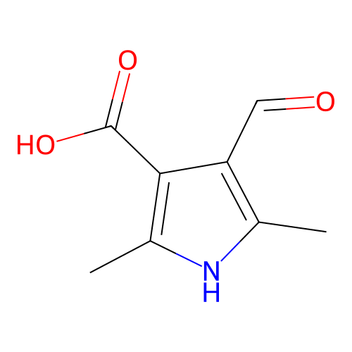 4-formyl-2,5-dimethyl-1H-pyrrole-3-carboxylic acid structure