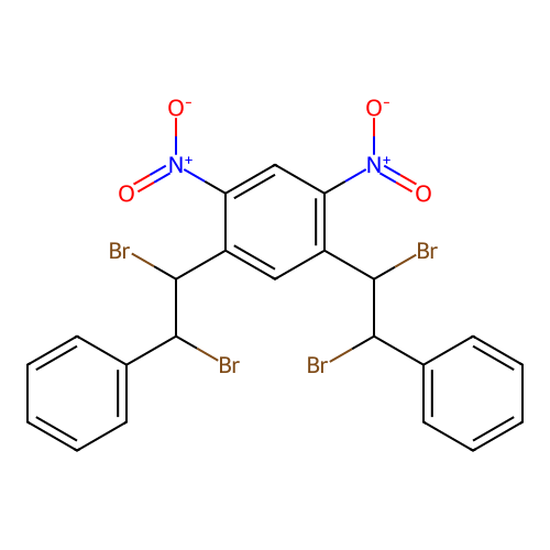 1,5-Bis(1,2-dibromo-2-phenylethyl)-2,4-dinitrobenzene structure
