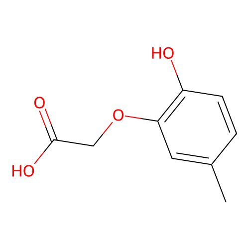 2-(2-羟基-5-甲基苯氧基)乙酸 structure