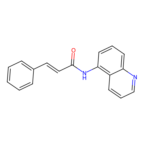 (2E)-3-phenyl-N-(quinolin-5-yl)prop-2-enamide structure