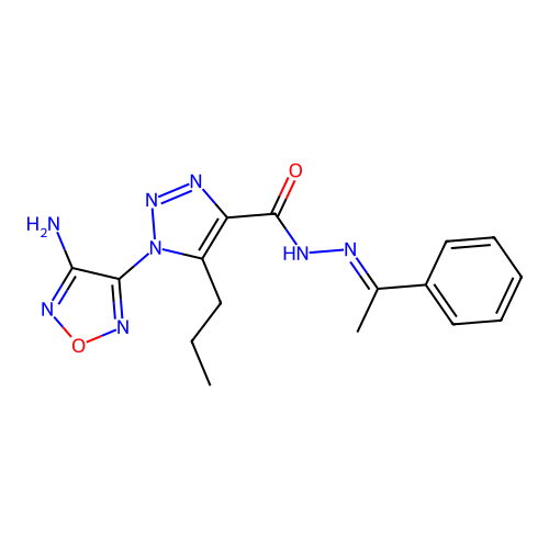 C16H18N8O2 structure
