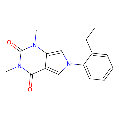 6-(2-ethylphenyl)-1,3-dimethyl-1H-pyrrolo[3,4-d]pyrimidine-2,4(3H,6H)-dione structure