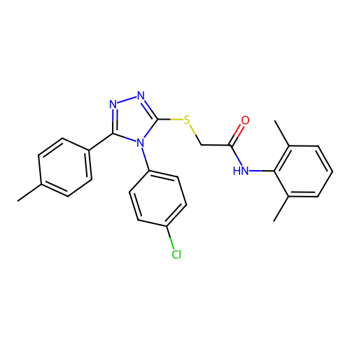 2-{[4-(4-chlorophenyl)-5-(4-methylphenyl)-4H-1,2,4-triazol-3-yl]sulfanyl}-N-(2,6-dimethylphenyl)acetamide structure