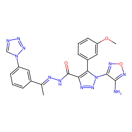 C21H18N12O3 structure