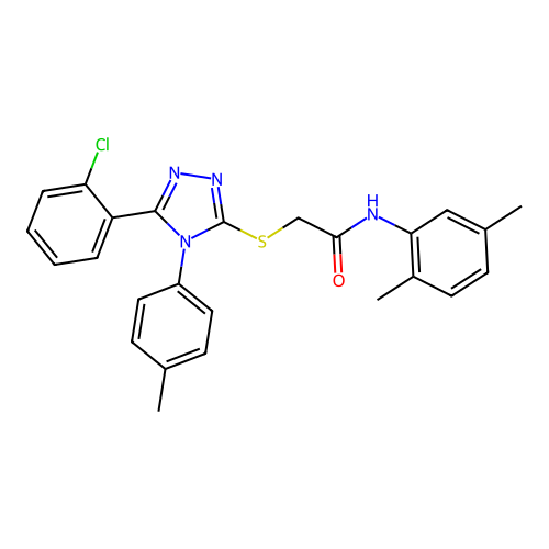 2-{[5-(2-chlorophenyl)-4-(4-methylphenyl)-4H-1,2,4-triazol-3-yl]sulfanyl}-N-(2,5-dimethylphenyl)acetamide structure