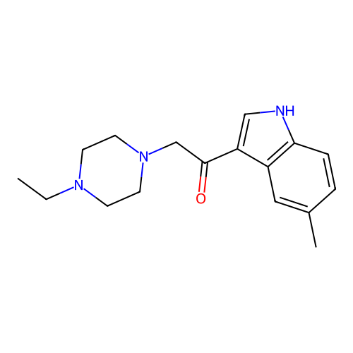 2-(4-ethylpiperazin-1-yl)-1-(5-methyl-1H-indol-3-yl)ethanone structure