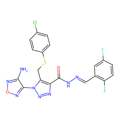 C19H13ClF2N8O2S structure