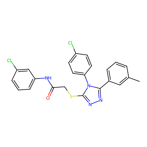 C23H18Cl2N4OS structure