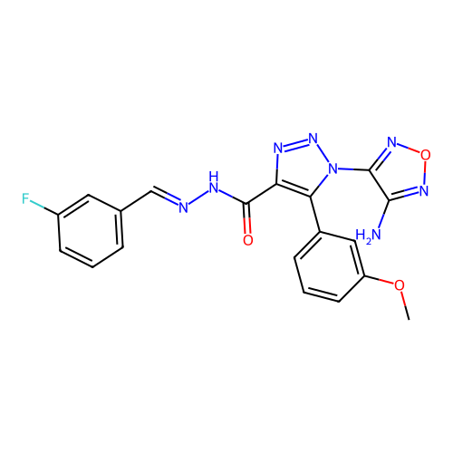 C19H15FN8O3 structure