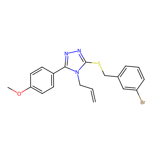 4-allyl-3-((3-bromobenzyl)thio)-5-(4-methoxyphenyl)-4H-1,2,4-triazole structure