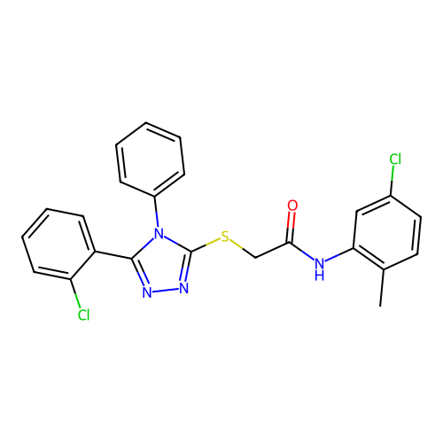 C23H18Cl2N4OS structure