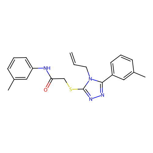 N-(3-methylphenyl)-2-{[5-(3-methylphenyl)-4-(prop-2-en-1-yl)-4H-1,2,4-triazol-3-yl]sulfanyl}acetamide structure