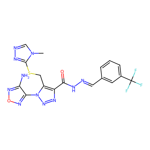 C17H14F3N11O2S structure