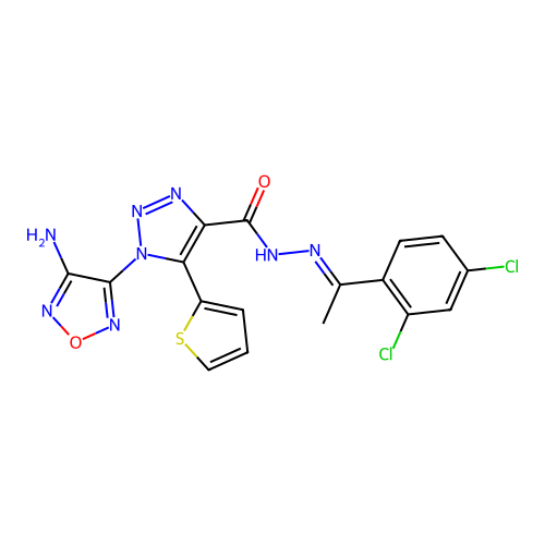 C17H12Cl2N8O2S structure