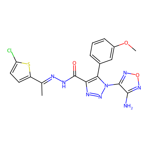 C18H15ClN8O3S structure