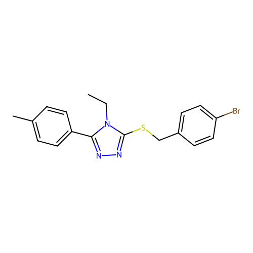 3-[(4-Bromophenyl)methylthio]-4-ethyl-5-(4-methylphenyl)-1,2,4-triazole structure