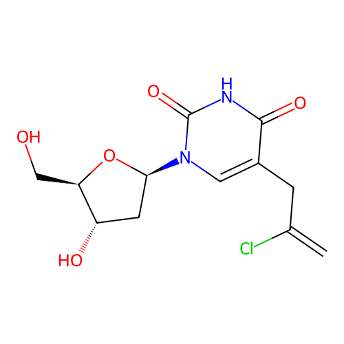 5-(2-Chloro-2-propenyl)-2'-deoxyuridine structure