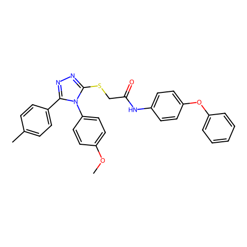 2-{[4-(4-methoxyphenyl)-5-(4-methylphenyl)-4H-1,2,4-triazol-3-yl]sulfanyl}-N-(4-phenoxyphenyl)acetamide structure