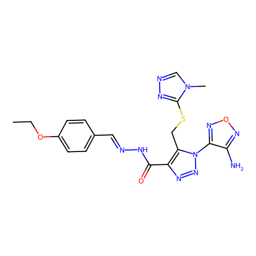 C18H19N11O3S structure
