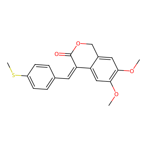 6,7-Dimethoxy-4-(4-(methylthio)benzylidene)isochroman-3-one structure