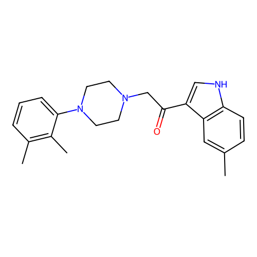 2-[4-(2,3-dimethylphenyl)piperazin-1-yl]-1-(5-methyl-1H-indol-3-yl)ethanone structure