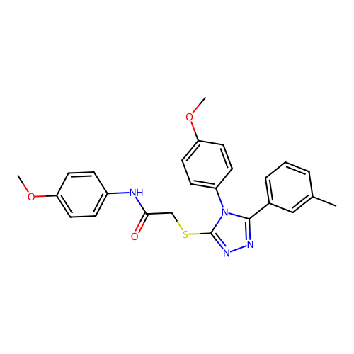 N-(4-methoxyphenyl)-2-{[4-(4-methoxyphenyl)-5-(3-methylphenyl)-4H-1,2,4-triazol-3-yl]sulfanyl}acetamide structure