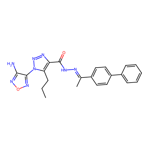 C22H22N8O2 structure