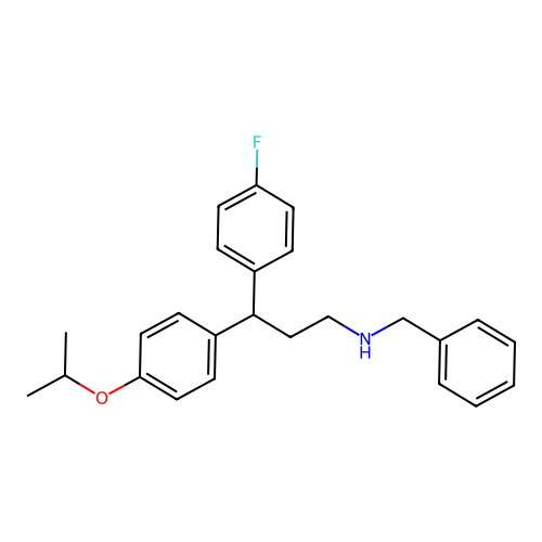 N-benzyl-3-(4-fluorophenyl)-3-(4-isopropoxyphenyl)propan-1-amine structure