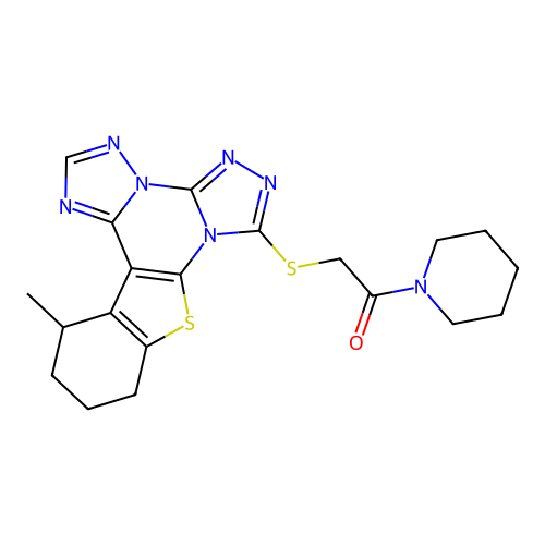 C20H23N7OS2 structure