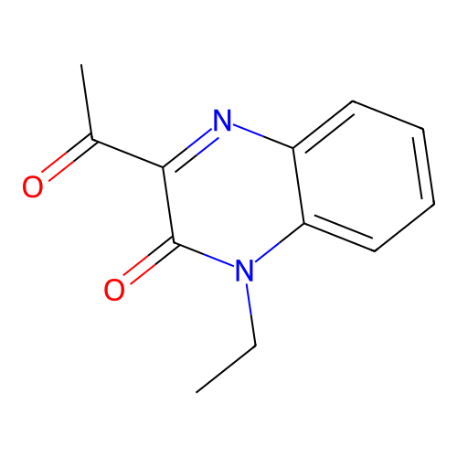 3-acetyl-1-ethylquinoxalin-2(1H)-one structure