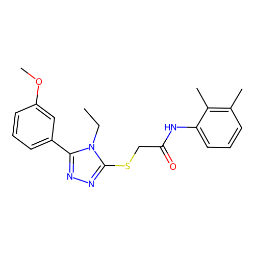 N-(2,3-dimethylphenyl)-2-{[4-ethyl-5-(3-methoxyphenyl)-4H-1,2,4-triazol-3-yl]sulfanyl}acetamide structure