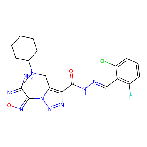 C20H23ClFN9O2 structure