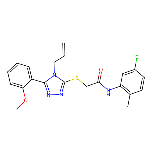 N-(5-chloro-2-methylphenyl)-2-{[5-(2-methoxyphenyl)-4-(prop-2-en-1-yl)-4H-1,2,4-triazol-3-yl]sulfanyl}acetamide structure