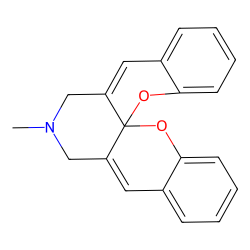 7-methyl-7,8-dihydro-6H-dichromeno[3,2-c:2',3'-d]pyridine structure