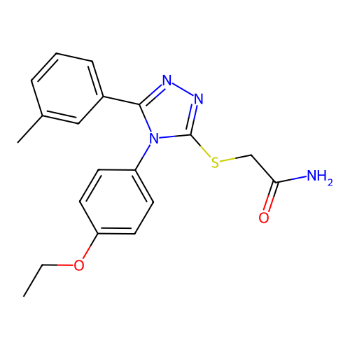 2-{[4-(4-ethoxyphenyl)-5-(3-methylphenyl)-4H-1,2,4-triazol-3-yl]sulfanyl}acetamide structure