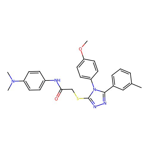 N-[4-(dimethylamino)phenyl]-2-{[4-(4-methoxyphenyl)-5-(3-methylphenyl)-4H-1,2,4-triazol-3-yl]sulfanyl}acetamide structure