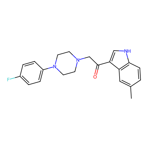 2-[4-(4-fluorophenyl)piperazin-1-yl]-1-(5-methyl-1H-indol-3-yl)ethanone structure